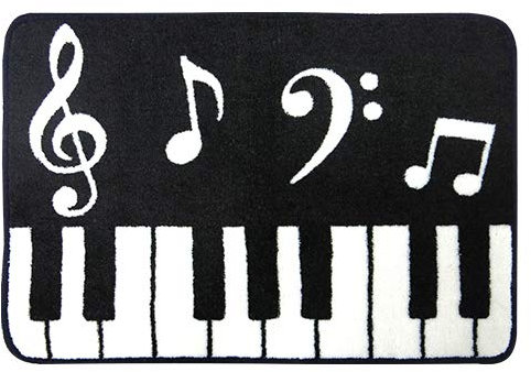 PartyErasers Music Themed Keyboard Design Floor Door Mat