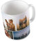 Mookase Taza Blanca Cerámica Collage 4 Imágenes Personalizada con tu Foto, Texto o Imagen