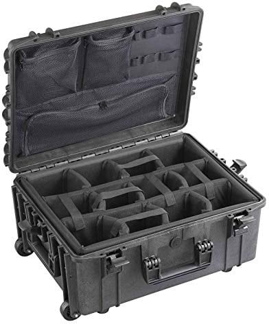 MAX Cases Luftdichter Fotokoffer mit gepolsterten Trennwänden