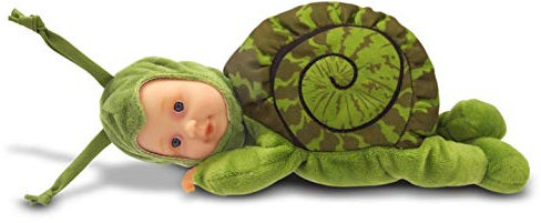 Anne Geddes 579171 Grüne Schnecke Puppe / Green Snail 9 inch Baby Doll - Bean Filled Soft Body