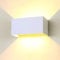 ENCOFT LED Wandleuchte Innen/Außen 24W Außenlampe Weiß Wand Außenleuchte Wandlampe,IP65 Wasserdichte Außenwandleuchte, 3000K Warmweiß,Up Down Wandlichter Lichtstrahl Einstellbar für Balkon
