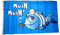 Fahne/Flagge Moin Moin Fisch Pfeife 90 x 150 cm