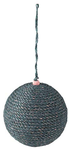 MACOSA CE640001 Deko-Kugel bruchsicher Wolle balu grün Ø 9 cm Fensterdeko Baumschmuck Türkranz-Anhänger Weihnachtsbaum-Kugel Baumkugel Adventskranz Tischdeko