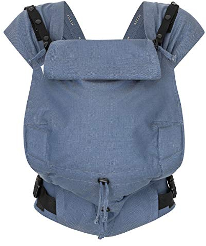 Hoppediz Babytrage Primeo, für Neugeborene ab Geburt, Bauchtrage, Rückentrage, 100% Bio-Baumwolle, Kreta
