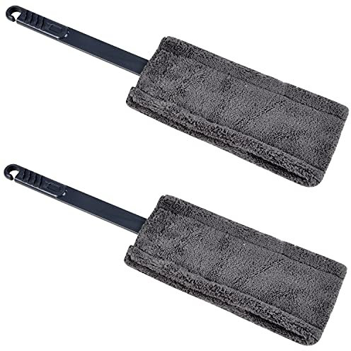 2er Set Heizkörper-Bürste Radiator-Bürste Microfaser für schwer zugängliche Heizkörperrippen Staubwedel