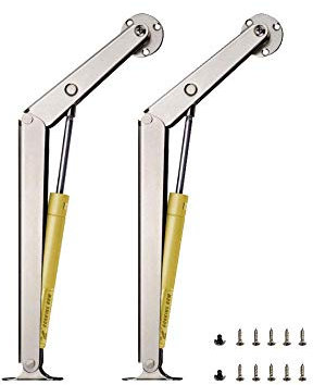 (Pack of 2) Gas Spring Lid Stay,Safety Hinges for Toy Box,Tatami Supports Gas Strut Hydraulic Rod, for Kitchen Cabinet Door Cupboard Toy Box Pneumatic Stop Support (100N/22lb/10KG)
