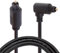 Optical Fiber Cable, 90 Degree Right Angle Digital Audio Toslink Cable 24 Gold-Plated Optical Audio Cable for AV Receiver Sound Bar,Smart TV,Xbox,PS4,Blu-Ray Players (2 Meter / 6.6 FT)