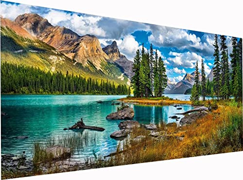 YALKIN 5D Diamond Painting Großes XXL 40x90cm Diamant Painting Bilder See Landschaft Diamond Art Erwachsene Full DIY Diamant Kunst Malerei Stickerei Set Kreuzstich Bilder Home Wand Dekor