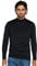 LAPASA Haut Thermique Col Cheminée Homme Maillot de Corps à Manches Longues sous-Vêtements Automne-Hiver Chaud M123 Moyennement Épais, Noir, L
