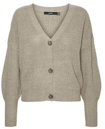 VERO MODA Damen VMLEA LS V-Neck Cuff Cardigan NOOS 10273853, Laurel Oak, S