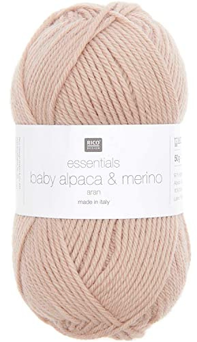 Rico Design Essentials Baby Alpaca & Merino Aran aus Baby Alpakawolle und Merinowolle (02 beige)
