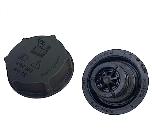 Tappo radiatore, coperchio serbatoio liquido refrigerante, coperchio serbatoio nero compatibile con Ford B Max, C Max, Fiesta, Focus, Mondeo / MAZDA 2 SERIES 1301104, 30680002, LR000243, LF5015205A