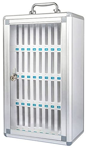 Casiers, Slot Box, lockbox téléphone Portable, Rangement pour téléphone Portable, Armoire de Rangement pour téléphone Portable (Color : Silver, S : 36Slots)