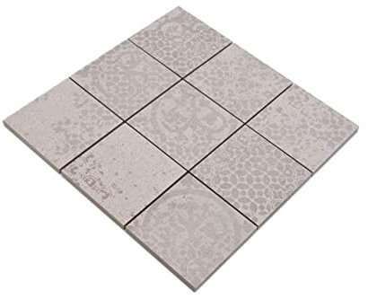Mosaico beige effetto retrò gres porcellanato opaco parete pavimento cucina bagno doccia