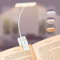 Gritin Lampe de Lecture 19 LED, Liseuse Lampe Clip Rechargeable, Protection des Yeux, Gradation en Continu & 3 Couleurs (Ambre/Blanc/Mixte), 360° Cou Flexible, Longue Durée, Portable pour Lire-Blanc