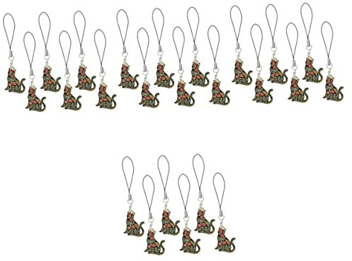 Mikikit 24 Stk Handyband Hund Riemen Für Handyhüllen Tierische Hängende Verzierung Telefon Armband Telefonanhänger Süß Telefon Charms Ästhetisch Charme Schlüsselanhänger Legierung