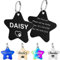 Hundemarke mit Gravur - FAMIPAWS Dog Tag Personalisiert mit Name, Symbol und Telefonnummer - Namensschild für Halsband - Tiermarke für Hunde, Katzen & Welpen - Stern