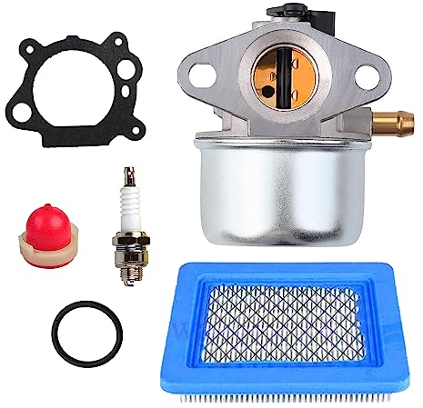JOJOCY 799868 Kit de carburateur pour moteur Briggs & Stratton 4 à 7 HP Remplace OEM 498170 497586 497314, carburateur de moteur avec lampe d'amorçage de filtre à air 491588