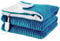 YDW Electric Heated Throw Blanket - Stripe Flannel Electric Overblanket for Sofa Bed Office Use, 6 Heat Levels&10 Time Settings, Machine Washable, Teal, Single(130x160cm)