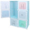 HUOLE RELOVE Armario Armario Modular con Puertas para Dormitorio, salón, 74 x 37 x 110 cm, Color Azul