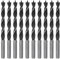 HARFINGTON 10pcs Brad Point Drill Bits 6mm(1/4) Dia Straight Round Shank Metric Brad Point Spiral Twist Drill Bits for Softwood Hardwood Plywood Plastic Rubber, Black