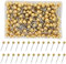 200 Stück Map Pins Anstecknadeln, Map Pin Nadeln Gold, Pinnwand Pins für Pinnwand Kunststoffkopf, Stecknadeln Pins, Reißnägel, mit Aufbewahrungsbox, für Map Pin Nadeln, Basteln Nähen