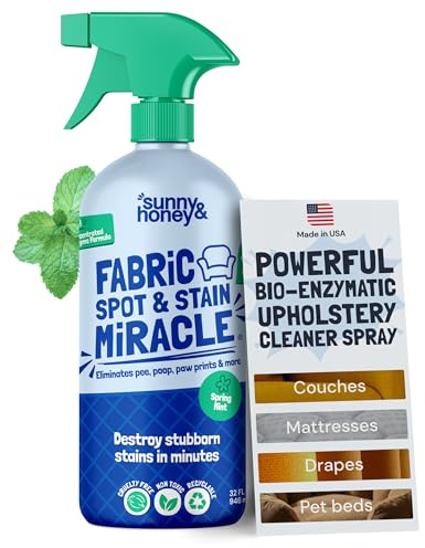 Sunny & Honey Upholstery Cleaner Spray, Fabric Cleaner for Couch, 32fl oz