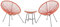 SVITA Bali Balkon-Möbel 3-TLG. Polyrattan Lounge-Set Balkon-Set Terracotta Orange