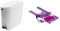 SUPAWASH-PRO Sanitary Bin 20L Slimline Washrooms Toilets Hygienic Disposal Pedal Container Bins & Polylina Pop-Ins Sanitary Disposal Bags 50,Purple