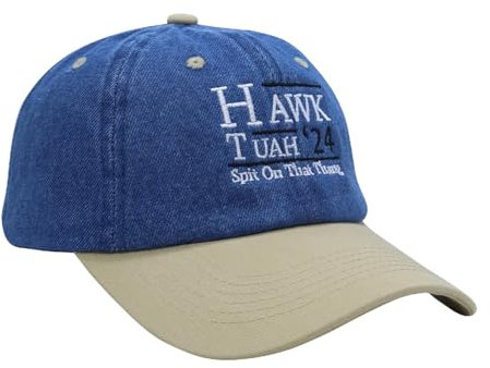 Hawks Tuah 24 Trucker Cap | Spit That Thang Baseballkappe | 2024 Neue Verstellbare Bestickte Lässige Schirmmützen | Neuartige Hawks Tuah Baseball Kappen für Herren und Damen Accessoires