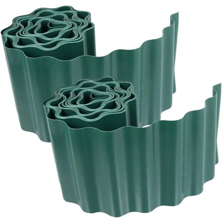 CIYODO 2rouleaux Bordure De Jardin Plastique Décorative pour Pelouse Clôture De Paysage Flexible Bordure De Jardin pour Fleurs Et Allées