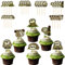 Silars Faultier Cupcake Topper, 24 Stücke Tortendeko Faultier Deko Geburtstag, Tier Tortenaufleger für Cupcake DIY Deko für Tiermotiv, Babyparty, Geburtstag, Party