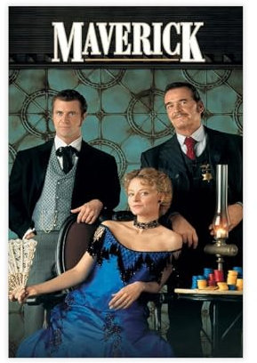 Maverick (1994) Filmposter, Leinwand, Poster, Schlafzimmer, Dekoration, Landschaft, Büro, Raumdekoration, Geschenk, 40 x 60 cm