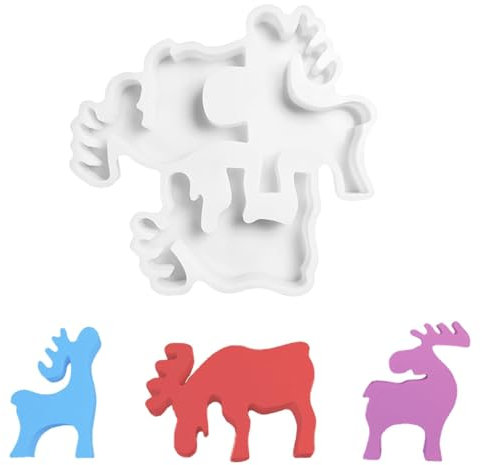 Molde De Silicona De Alce Navideño Para Velas Perfumadas Y Manualidades, Moldes De Silicona Para Velas, Moldes Velas– Decoración De Navidad Única Y Hermosa