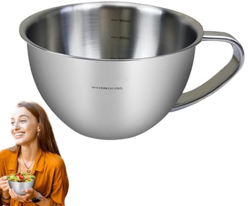 Taza medidora con asa, tazas medidoras de acero inoxidable | Taza medidora de acero inoxidable con asa,Taza medidora de metal, jarra medidora de cocción inoxidable para líquido de cocina