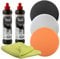 Autopolitur Set - One Step Politur mit 3 Pads Ø180mm und Poliertuch