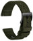 WOCCI 20mm Segeltuchstoff Uhrenarmband, Schnellverschluss, Ersatzband, Schwarze Schnalle (Armee Grün)
