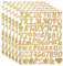 Giantree 6 Blatt Buchstaben Zahlen Aufkleber Set, 1in Glitzer Buchstaben Aufkleber, Selbstklebend Wasserdichte Vinyl Sticker für Hochzeit Geburtstag Briefkasten DIY Scrapbooking(Gold)
