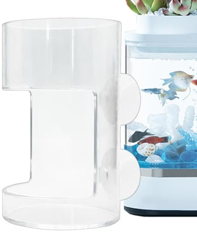 Manguera de alimentación para peces, camarones, peces loros, tortugas, acuario, alimento para peces, anillo de alimentación flotante para peces suspendido, Koi grande acuario flotante, transparente