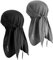 YANIKY Bandana Herren - Atmungsaktiv Kopftuch Sommer Durag, Face Kopf-&Nackenschutz Bandana Cap Damen Multifunktionstuch 3 in 1 Elastisch Halstuch Sport Kopftuch (Schwarz+Grau)