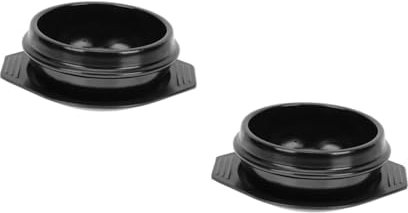 Cabilock 2sätze Topf Für Eintöpfe Hitzebeständiger Keramiktopf Mit Tray Für Suppen Bibimbap Für Koreanische Küche Langlebige Verarbeitung