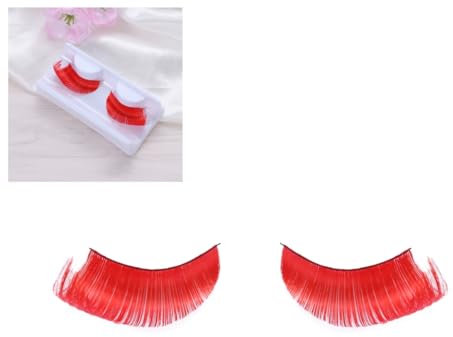 CRILSTYLEO Faux Cils Longs Épais Colorés Cils De Fête Pour Maquillage Festif Soirée Déguisement