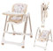 Arkyomi hochstuhl baby 3in1 kinderstuhl mit babywiege/fußstütze/rollen,hochstuhl baby mit liegefunktion,baby hochstuhl ab geburt,kinderhochstuhl klappbar ab 0-36 monate Kinder kleinkinder(Weiß)