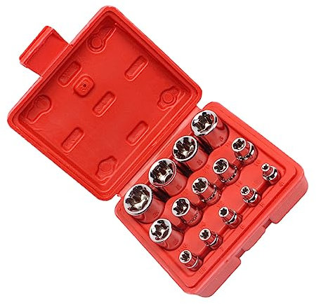 LIFKICH 14pcs Sockets Set Tire Repair Tools for Cars and Furniture Impact-Resistant Organized Storage Case