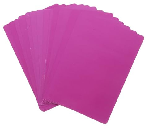 HOODANCOS 15 Stück Leere Visitenkarte Aus Metall Kontaktlose Visitenkarte Selbstklebender Kartenhalter Etikett Blanko-visitenkarten Gravieren Karteikarten Flashcard Violett Aluminium