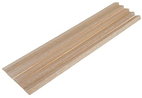 Lot de 5 baguettes en bois de balsa pour avion, bateau, bricolage, loisirs créatifs, 8 x 12 mm, triangle droit, 8 x 12 x 300 mm