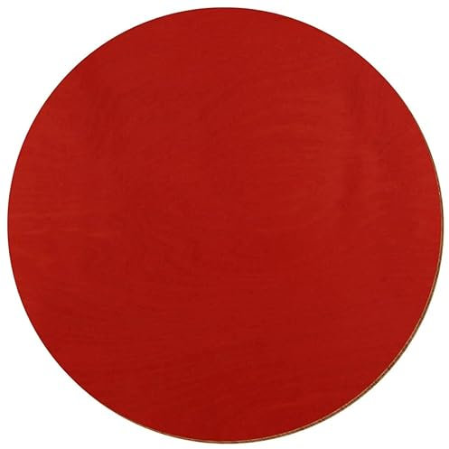 Rondelles en bois rouges - 3 à 50 cm - Laquées des deux côtés - En contreplaqué de bouleau de 3 mm - Dimensions : 5 cm - Lot de 1 pièce