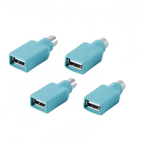 Orivin 4 PCS PS2-Adapter, Tastaturadapter Männlich Zu Weiblich, PS/2 Zu USB Für Maus Und Tastatur