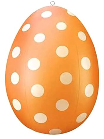 PAGJHRFJG Aufblasbare Ostereier, Ostereier, Osterdeko Ostereier zum Aufhängen für Draußen, Ostereier, Einfach Anzubringen, Orange