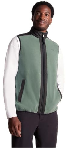 TOG24 Boltby Mens Lightweight Microfleece Gilet, Zip Ripstop | Size XL, Hydro Blue/Black, Bodywarmer, Pockets, Elasticated, Anti-pill
